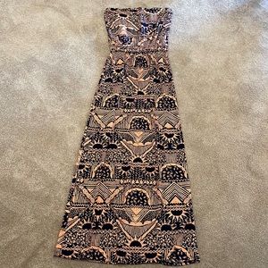 Strapless maxi dress